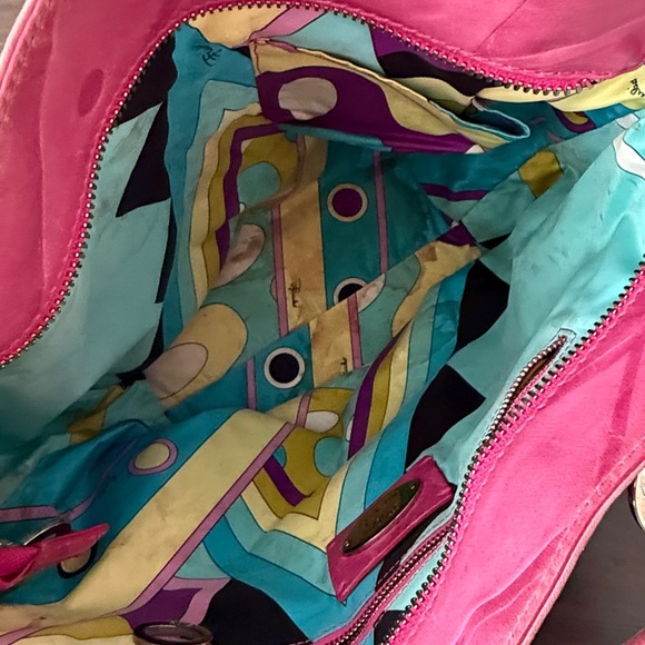 Authentic Emilio Pucci Pink Leather Tote Bag - Picture 2 of 7